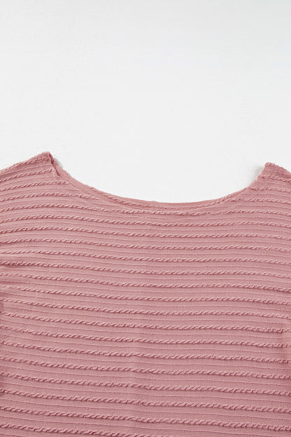 Black Ribbed Round Neck Knit Long Sleeve Top