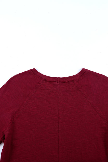 Green Merry Christmas Trees Thumbhole Sleeve Graphic Tee