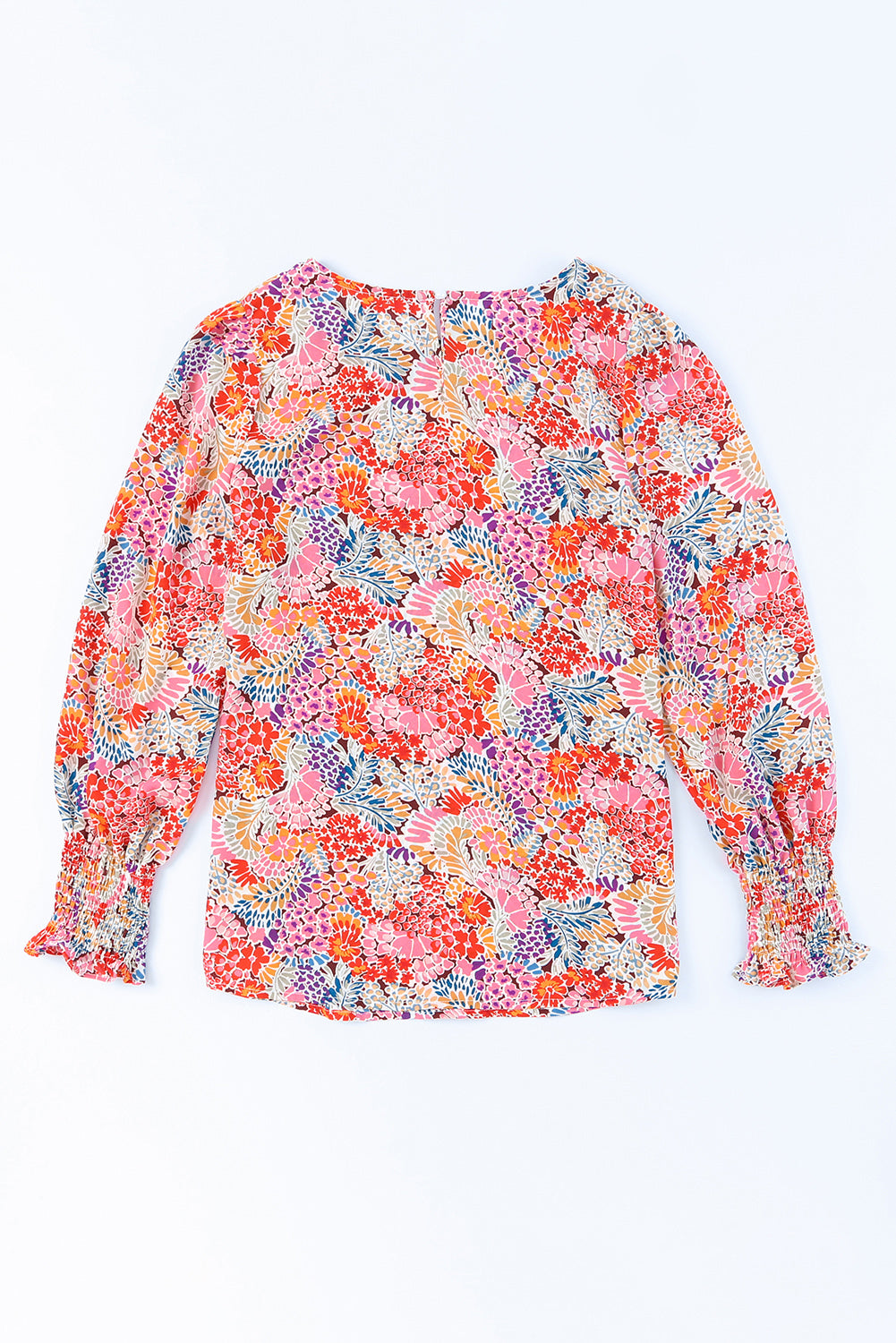 Multicolor Gorgeous Floral Print Tie V Neck Ruffle Dress
