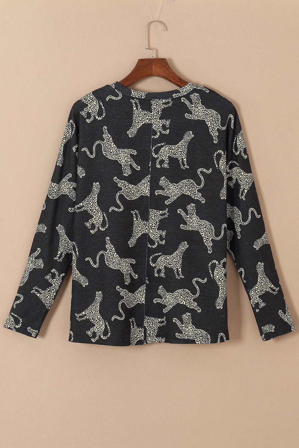 Red Sequined Christmas Favor Sleeve Casual Pullover