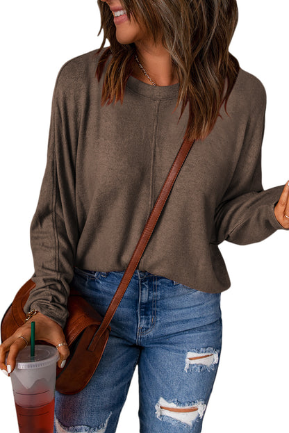 Red Sequined Christmas Favor Sleeve Casual Pullover