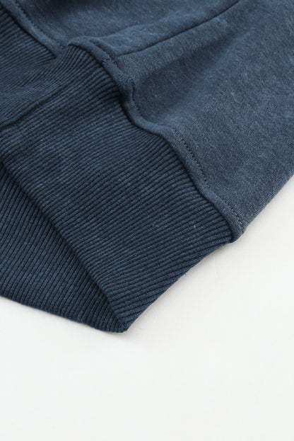 Green Drop Shoulder Crew Neck Pullover Sweatshirt