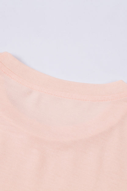 Black Solid Color Crew Neck Tee
