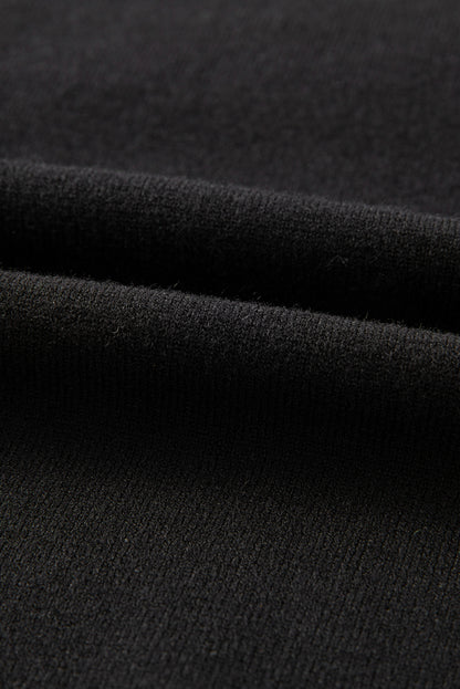 Black Holly Jolly Round Neck Casual Sweater