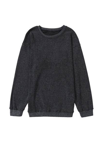 Black Christmas Neon Nutcrackers Mineral Wash Corded Sweatshirt