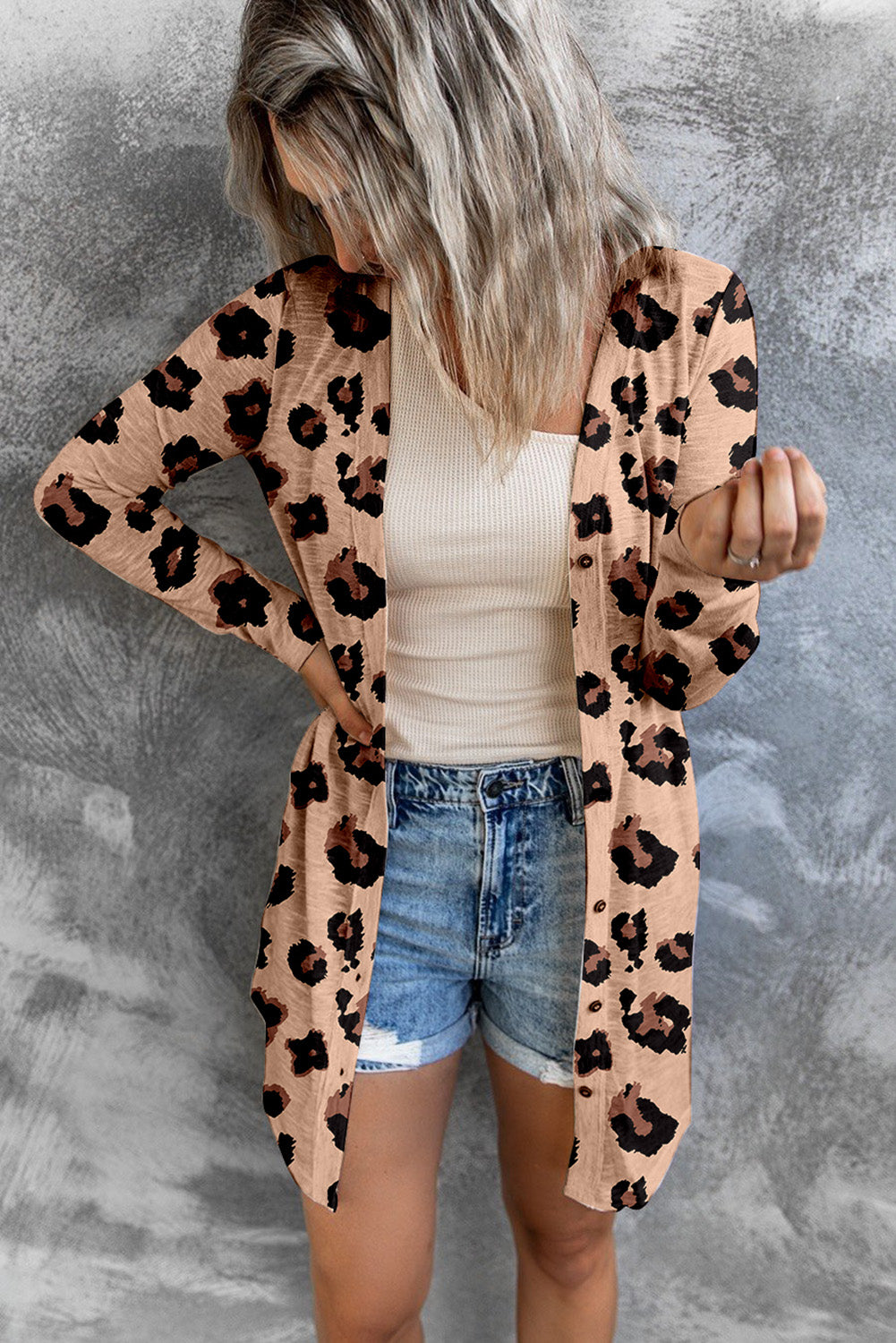 Black Sequined Santa Claus Button Up Cardigan