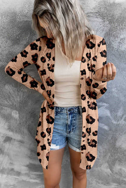 Black Sequined Santa Claus Button Up Cardigan