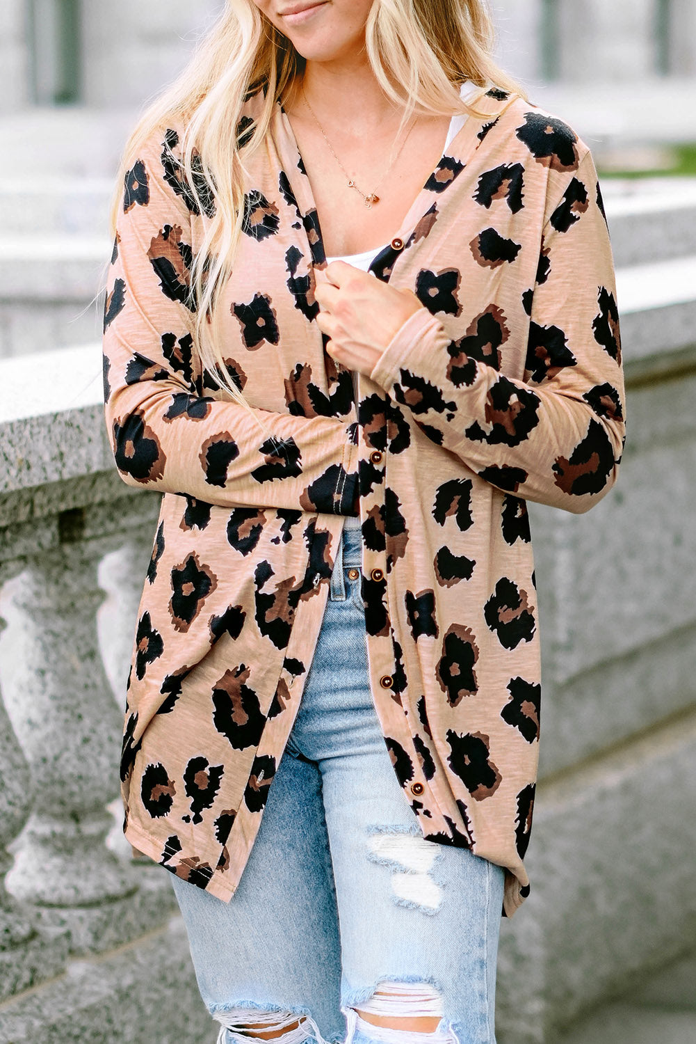 Black Sequined Santa Claus Button Up Cardigan