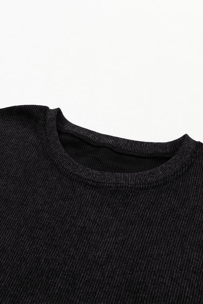 Black Christmas Neon Nutcrackers Mineral Wash Corded Sweatshirt