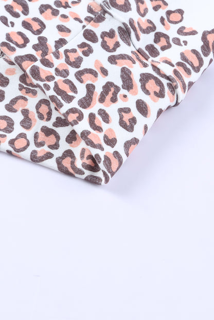 Black Christmas Santa Claus Leopard Print Graphic Sweatshirt