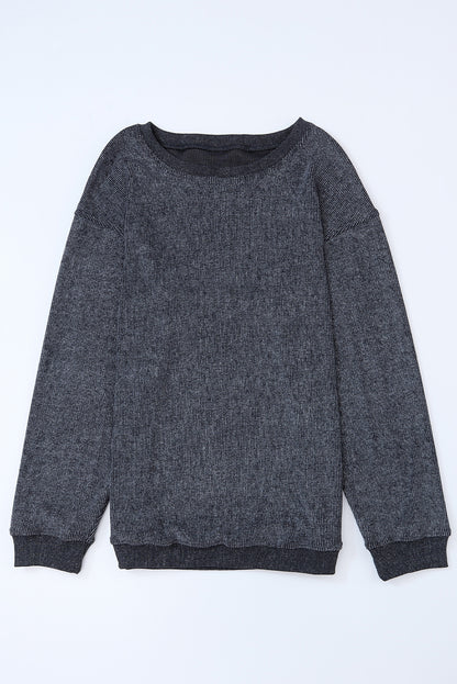 Black Christmas Neon Nutcrackers Mineral Wash Corded Sweatshirt