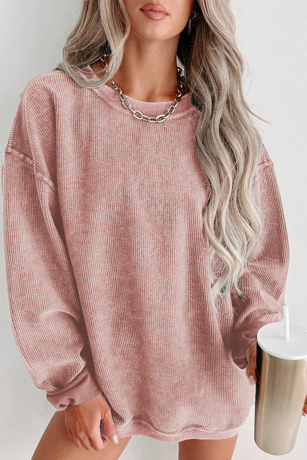 Black Christmas Neon Nutcrackers Mineral Wash Corded Sweatshirt