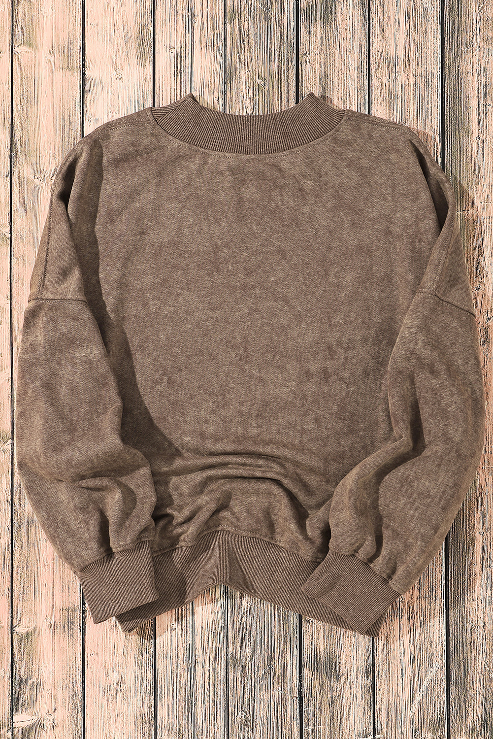 Green Drop Shoulder Crew Neck Pullover Sweatshirt