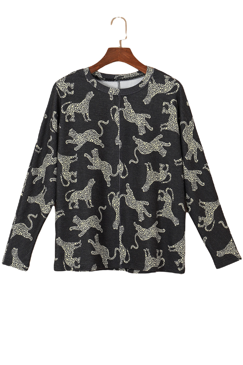Red Sequined Christmas Favor Sleeve Casual Pullover