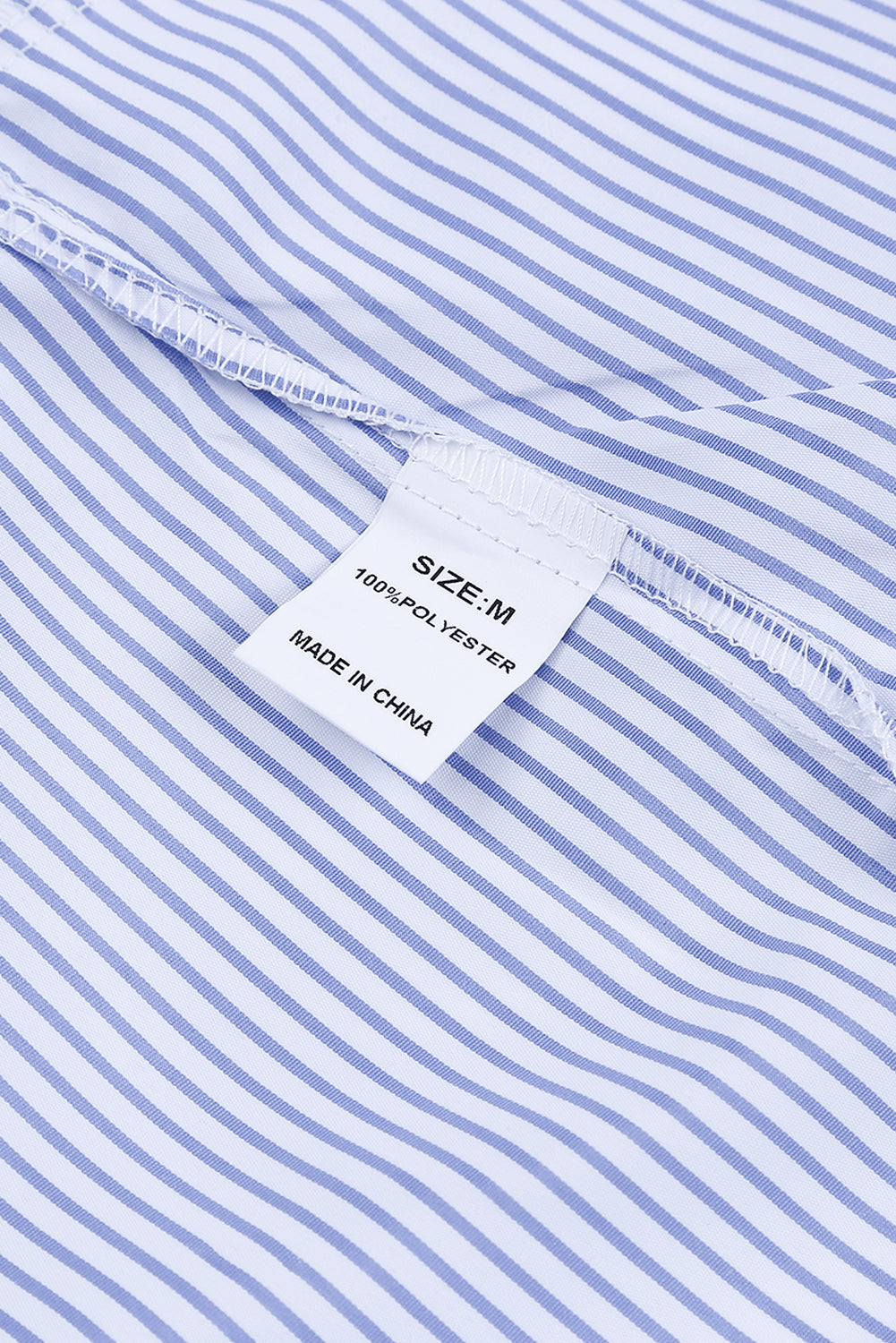Pink Smocked Cuffed Striped Boyfriend Shirt with Pocket