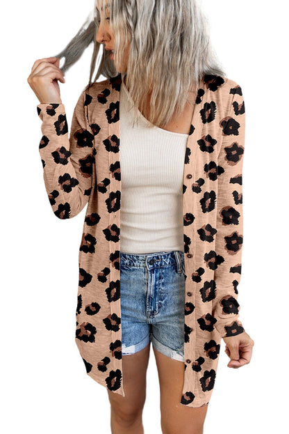 Black Sequined Santa Claus Button Up Cardigan