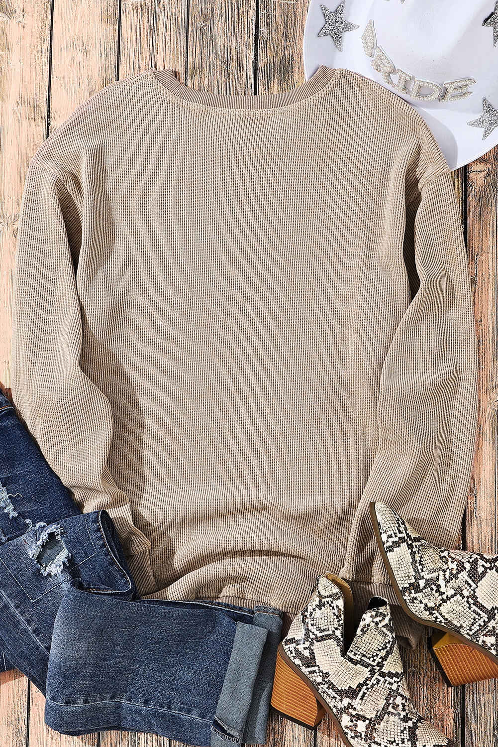 Black Christmas Neon Nutcrackers Mineral Wash Corded Sweatshirt