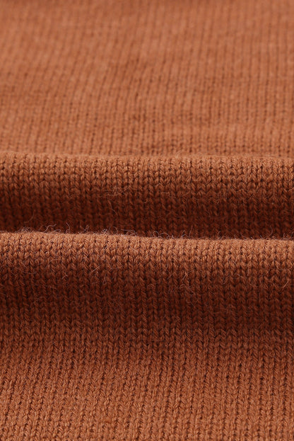 Green Open Front Woven Texture Knitted Cardigan with Pockets