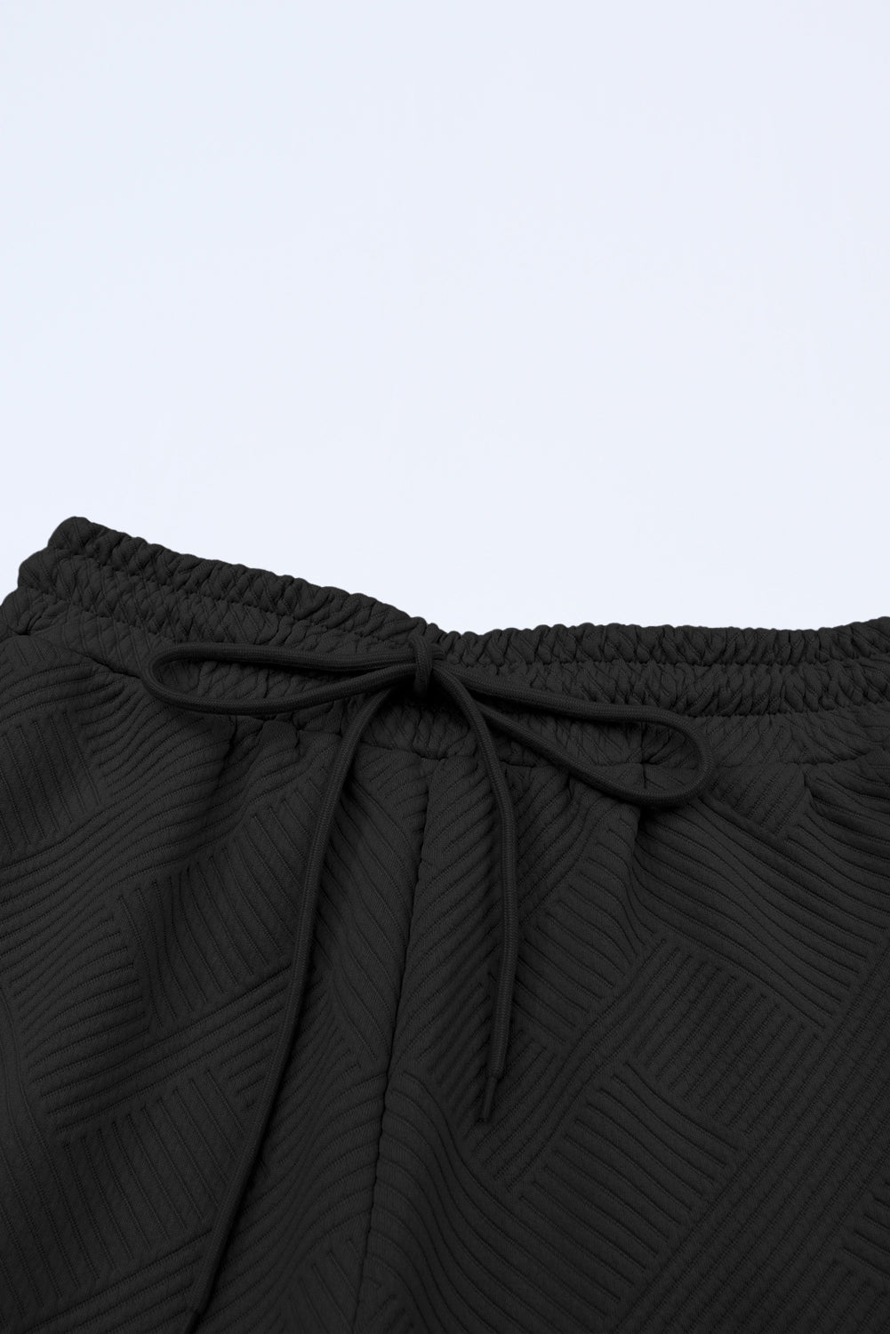 Black Ultra Loose Textured 2pcs Slouchy Outfit