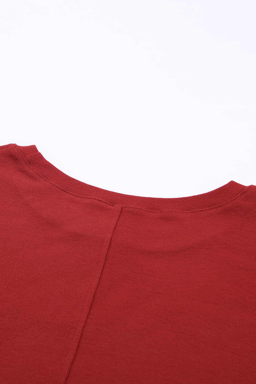 Red Sequined Christmas Favor Sleeve Casual Pullover