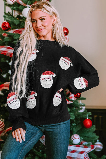 Fiery Red Sequined Christmas Tree Raglan Sleeve Sweatshirt