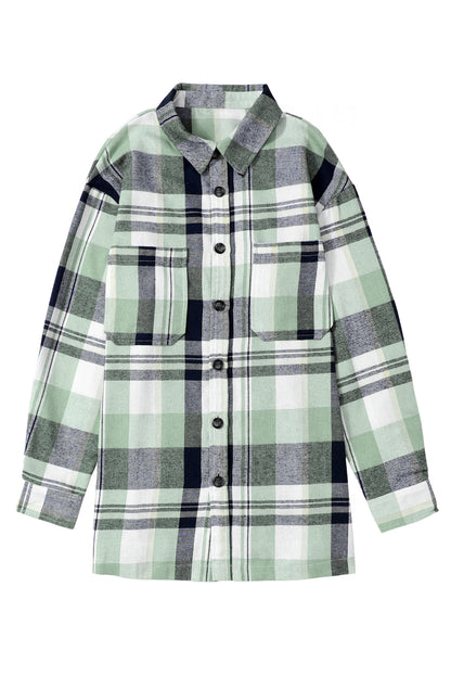 Yellow Plaid Button Up Patch Pocket Shirt
