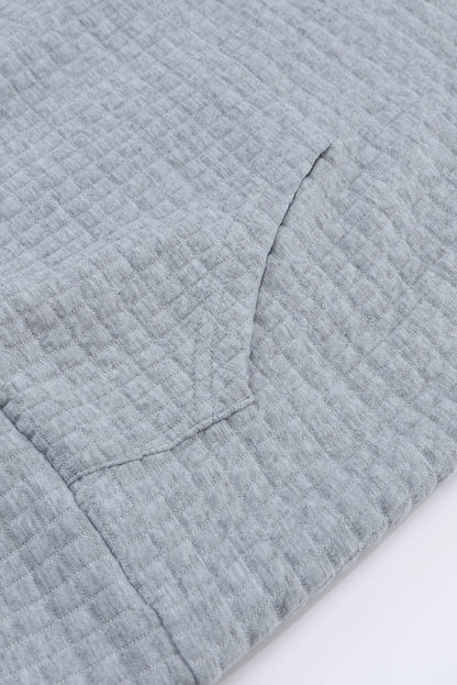 White MERRY AND BRIGHT Lattice Texture Hoodie