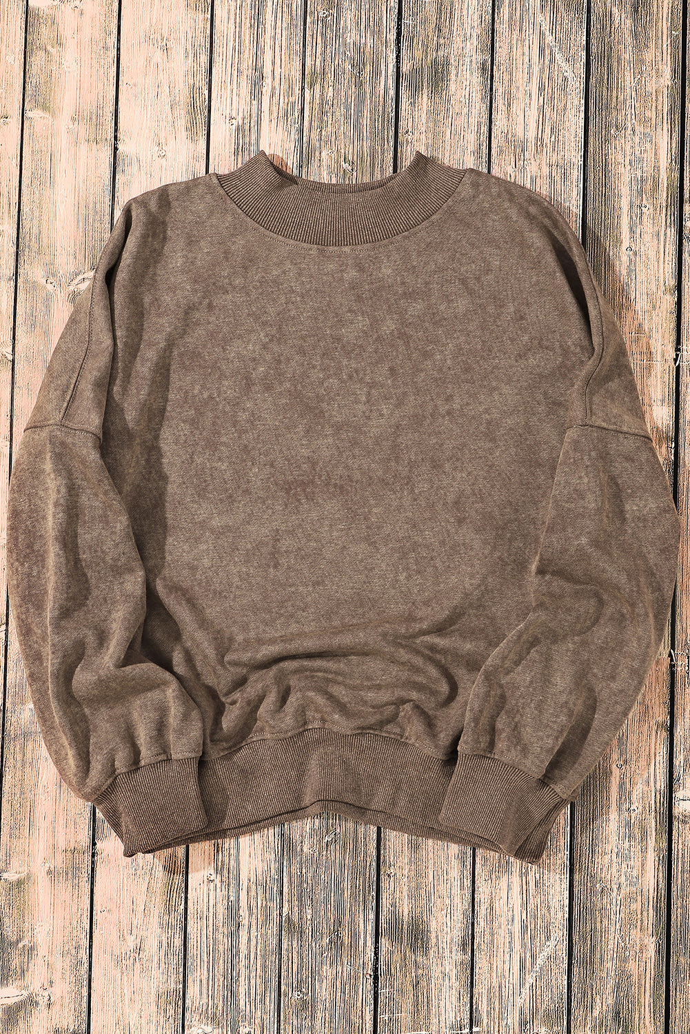 Green Drop Shoulder Crew Neck Pullover Sweatshirt