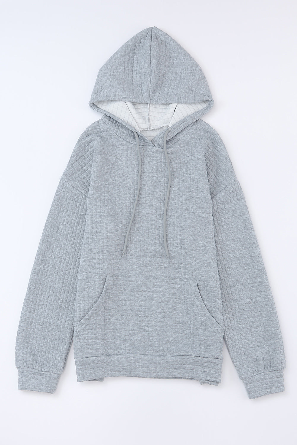 White MERRY AND BRIGHT Lattice Texture Hoodie