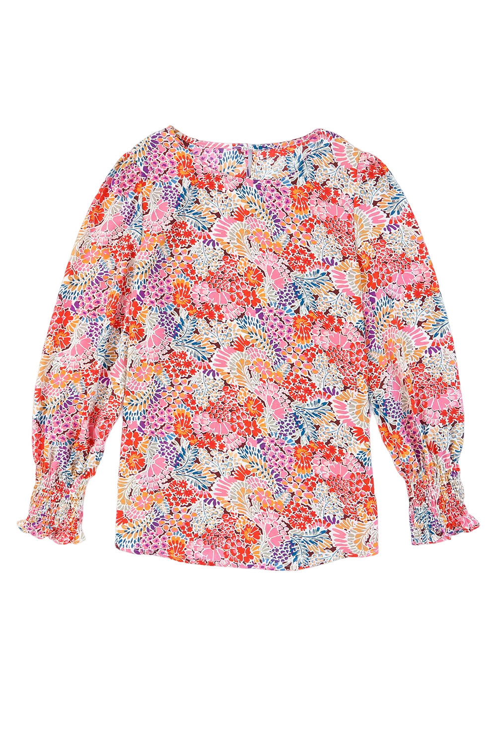 Multicolor Gorgeous Floral Print Tie V Neck Ruffle Dress