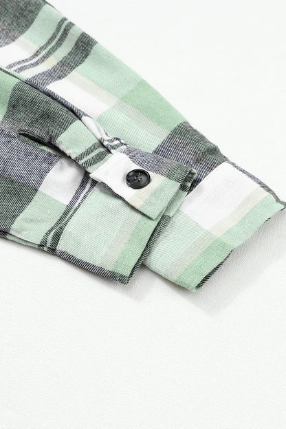Yellow Plaid Button Up Patch Pocket Shirt
