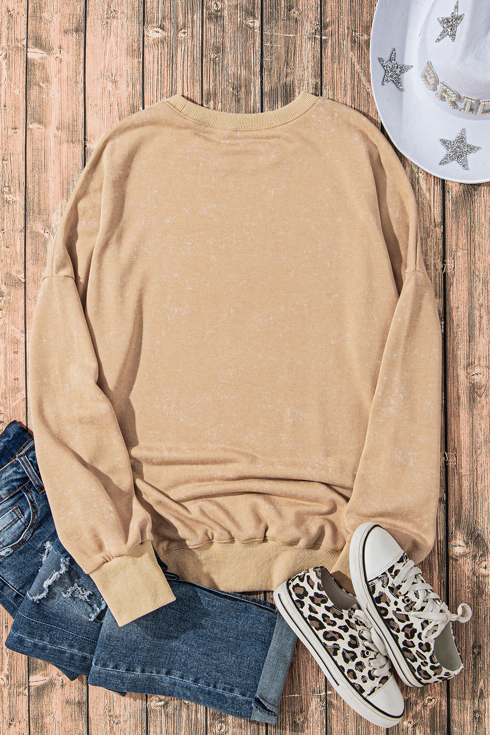 Black Merry Christmas Leopard Trees Graphic Sweatshirt