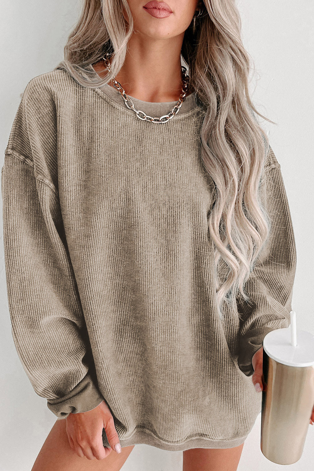 Black Christmas Neon Nutcrackers Mineral Wash Corded Sweatshirt