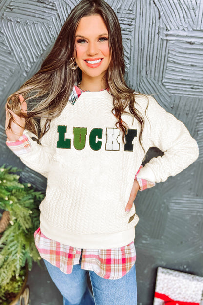 Black Merry And Bright Cable Knit Pullover Sweatshirt