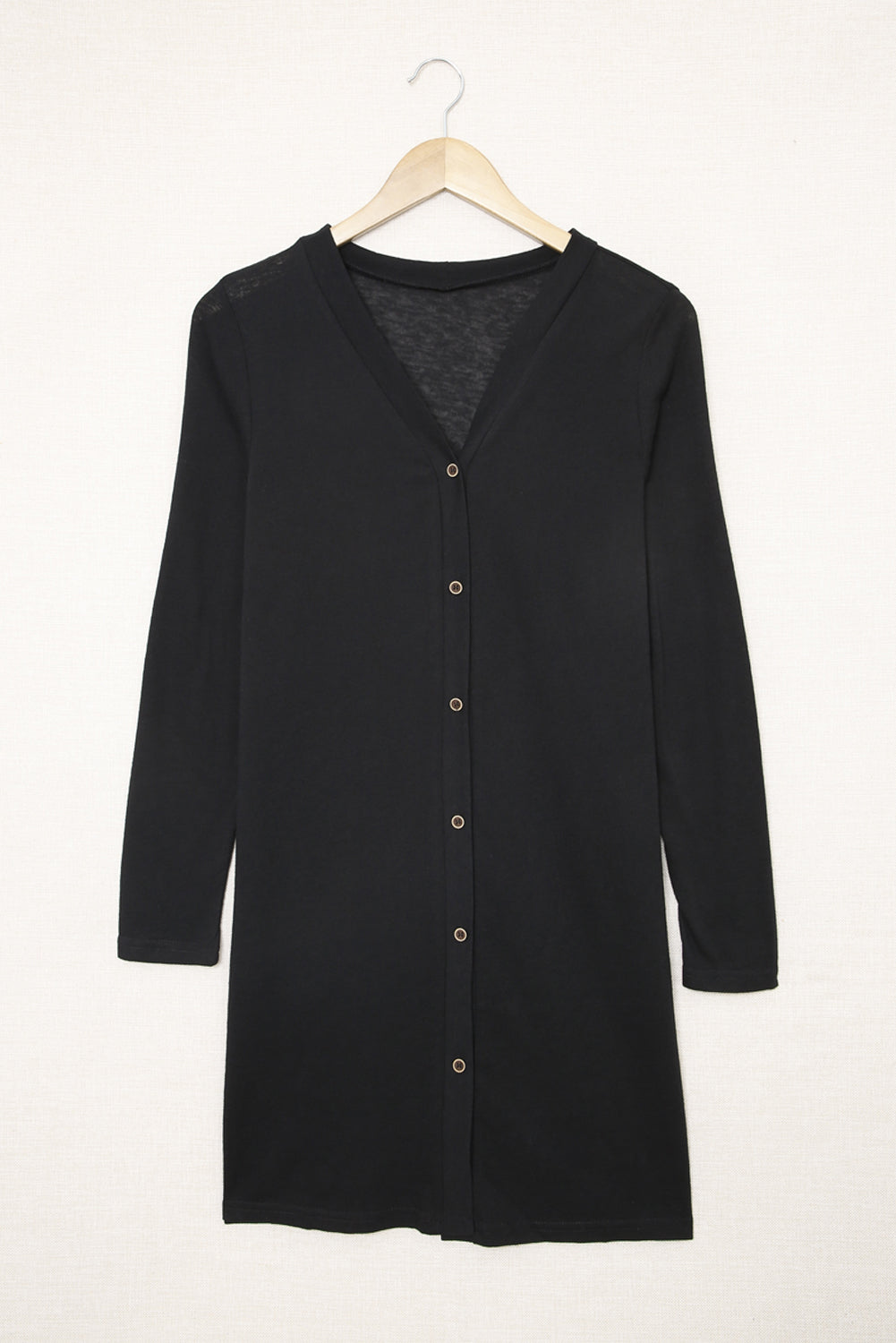 Black Sequined Santa Claus Button Up Cardigan