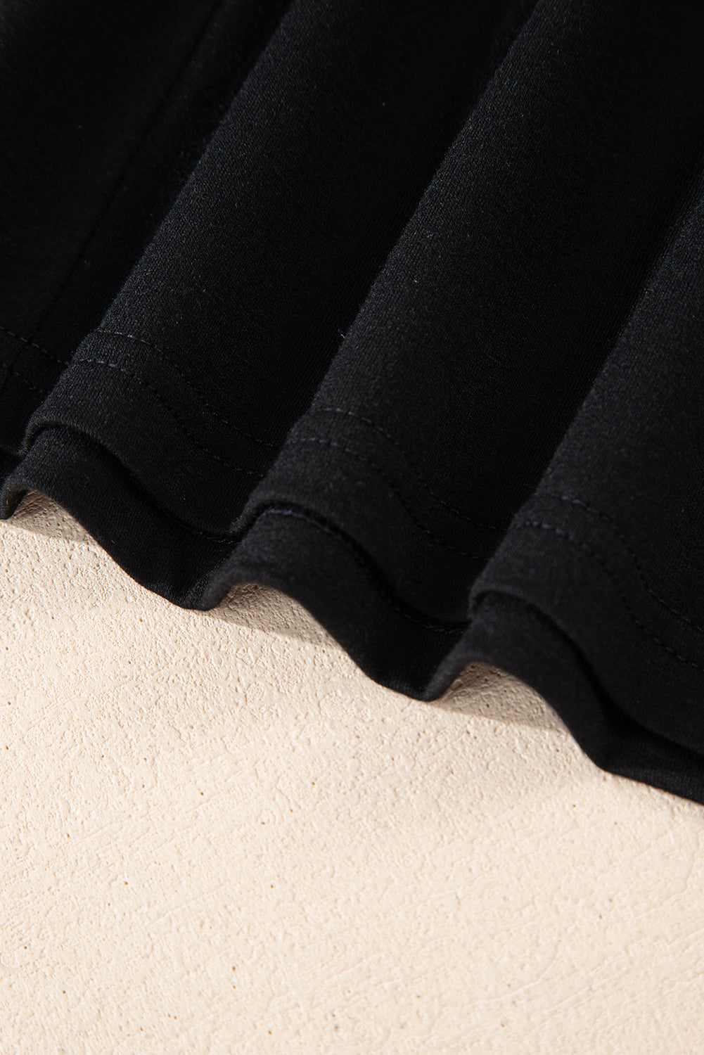 Black One Shoulder Long Sleeve Shift Blouse