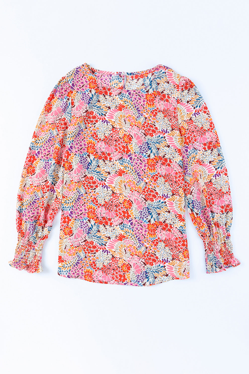 Multicolor Gorgeous Floral Print Tie V Neck Ruffle Dress