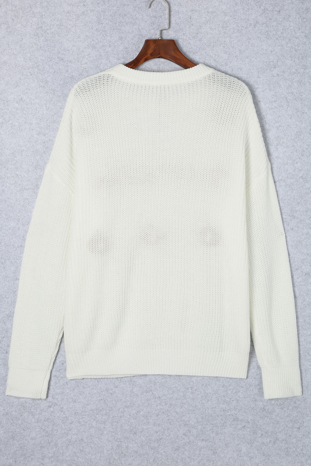 Black Holly Jolly Round Neck Casual Sweater