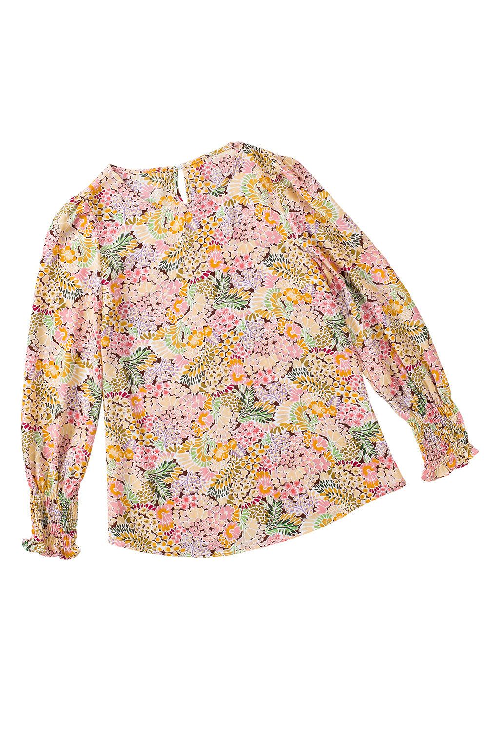 Multicolor Gorgeous Floral Print Tie V Neck Ruffle Dress