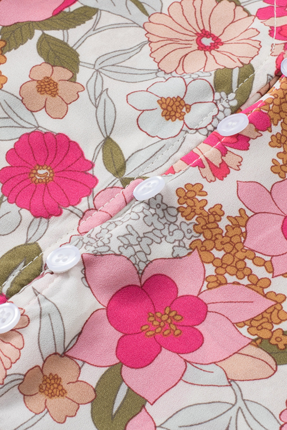 Oatmeal Boho Floral Smocked Waist Super Loose Pants