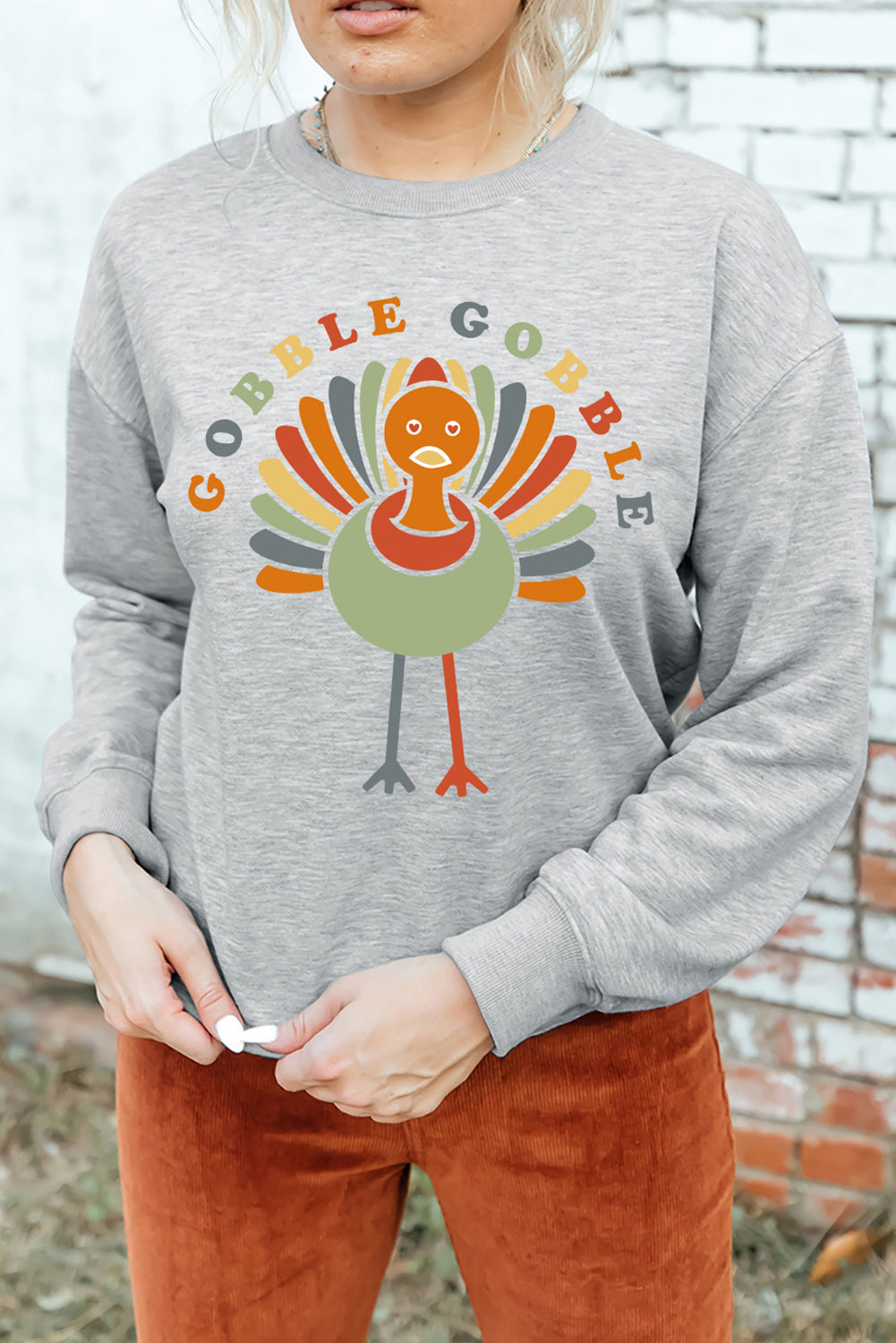 Pink MERRY Alphabet Print Loose Fit Christmas Sweatshirt