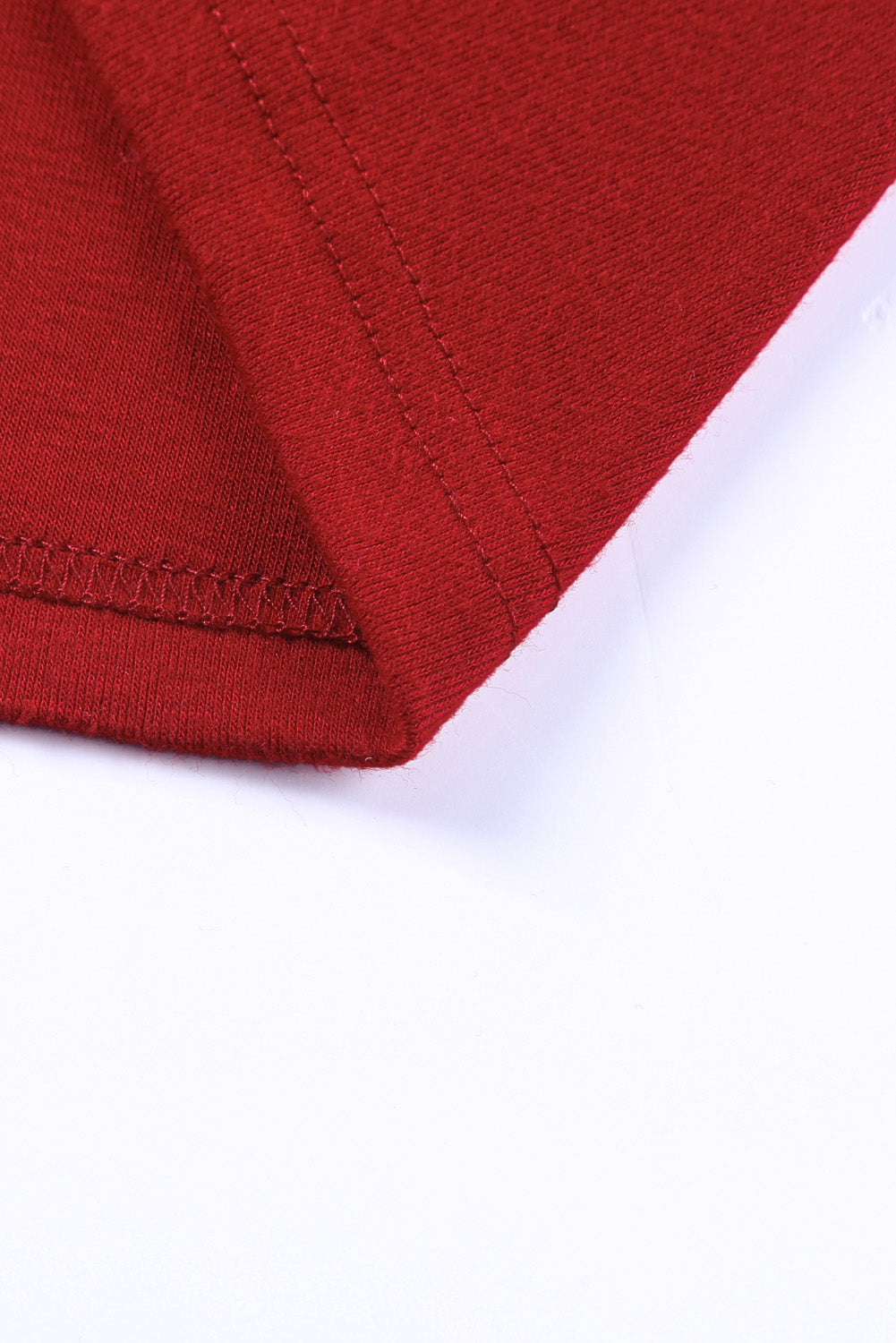 Red Sequined Christmas Favor Sleeve Casual Pullover