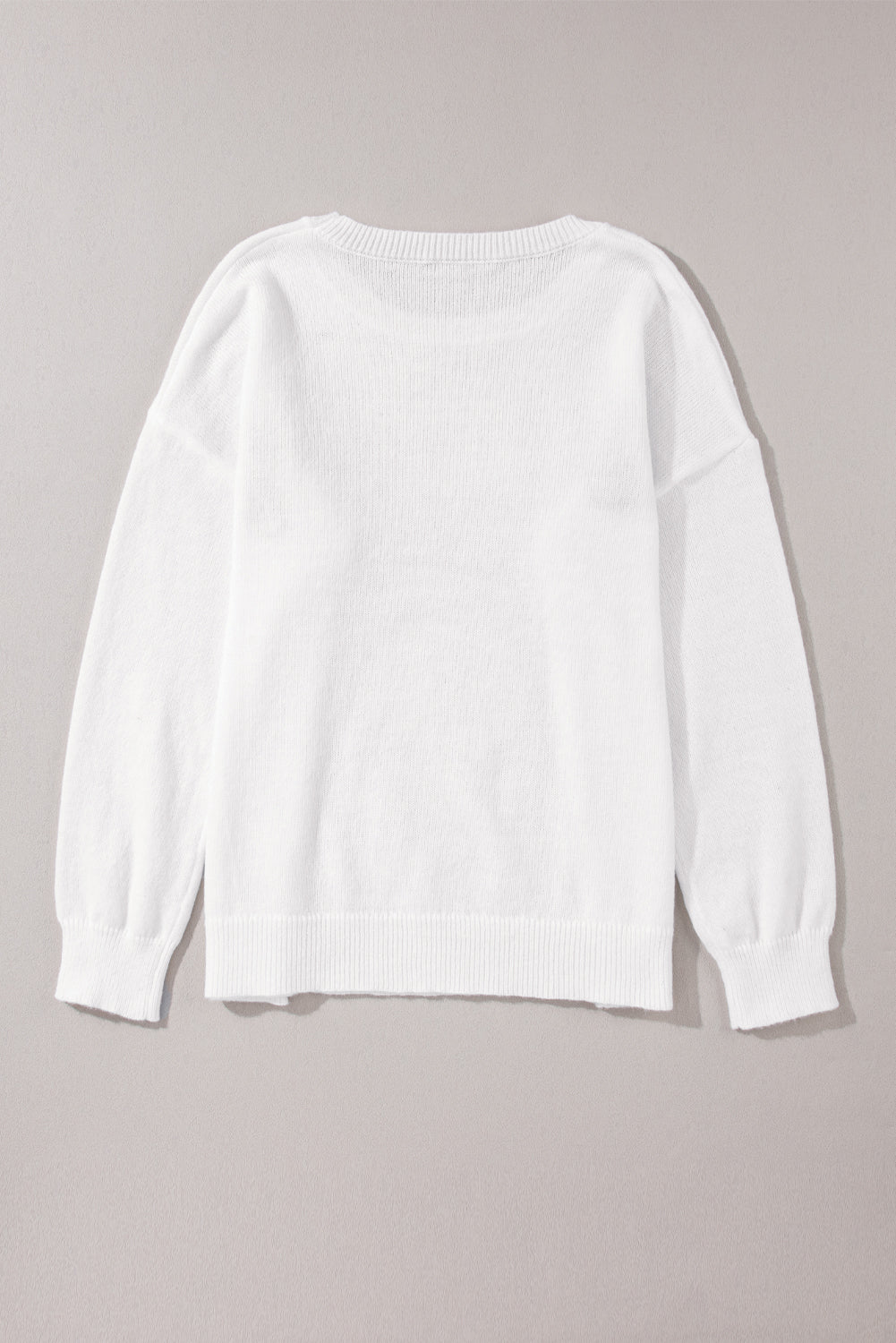 Black Holly Jolly Round Neck Casual Sweater