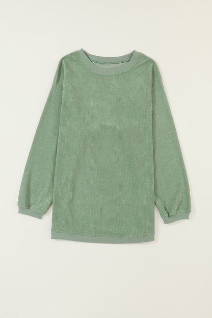 Strawberry Pink IN MY MERRY ERA Loose Fit Corded Sweatshirt