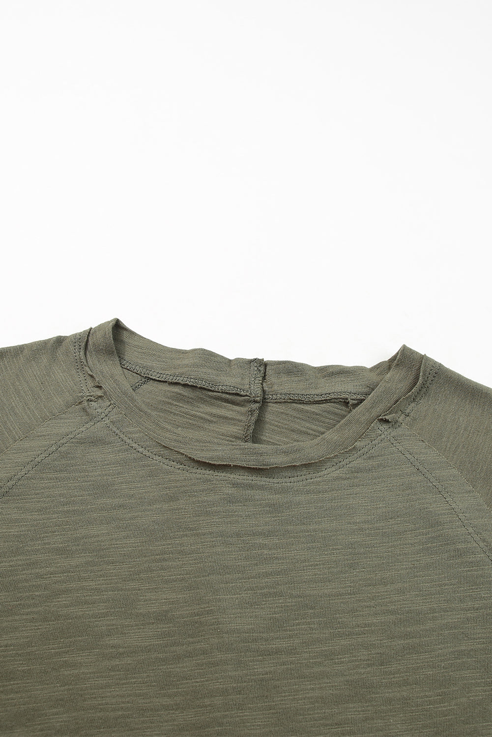 Green Merry Christmas Trees Thumbhole Sleeve Graphic Tee