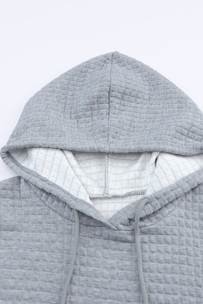 White MERRY AND BRIGHT Lattice Texture Hoodie