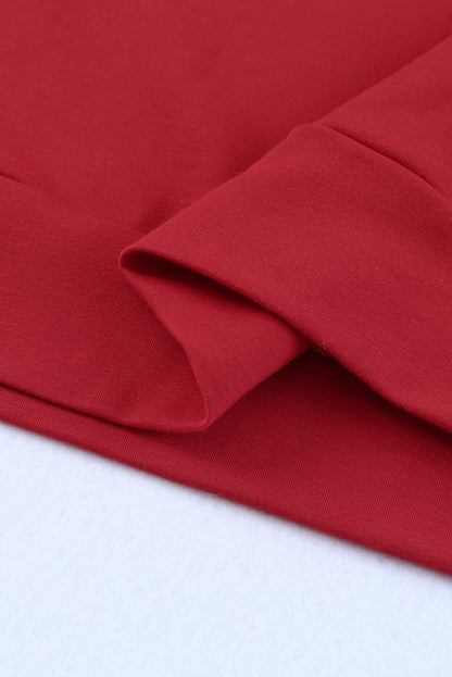 Fiery Red Chenille MERRY Christmas Raglan Sleeve Sweatshirt