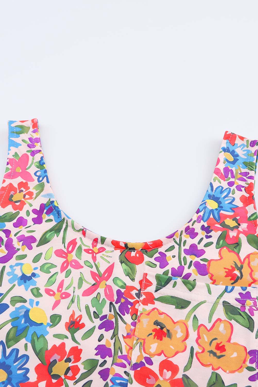 Multicolor Long Floral Print Short Sleeve Holiday Dress
