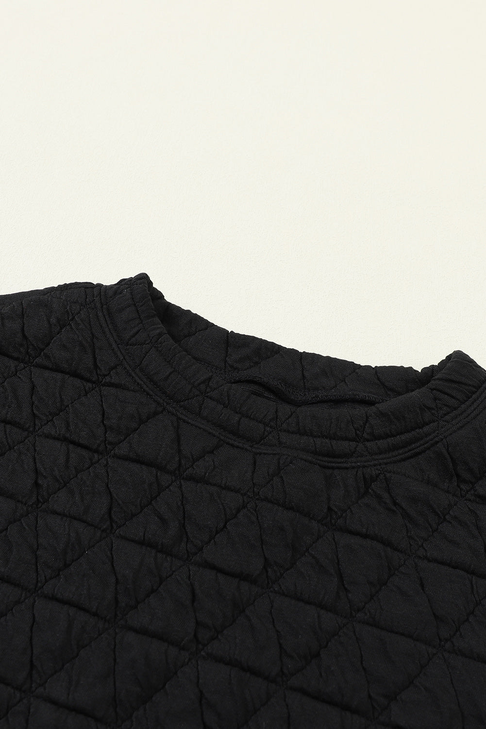 Coffee Solid Color Quilted Kangaroo Pocket Hoodie