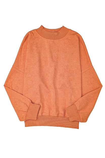 Green Drop Shoulder Crew Neck Pullover Sweatshirt